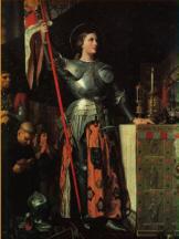 Joan of Arc at the Coronation of Charles VII in Reims Cathedral by Jean Auguste Dominique Ingres , Reims, France